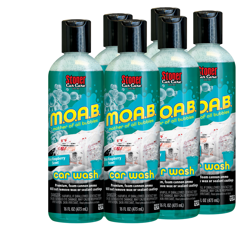
                  
                    6 Pack of Blue Raspberry Scented Mother Of All Bubbles (M.O.A.B.) Car Wash Bottle
                  
                