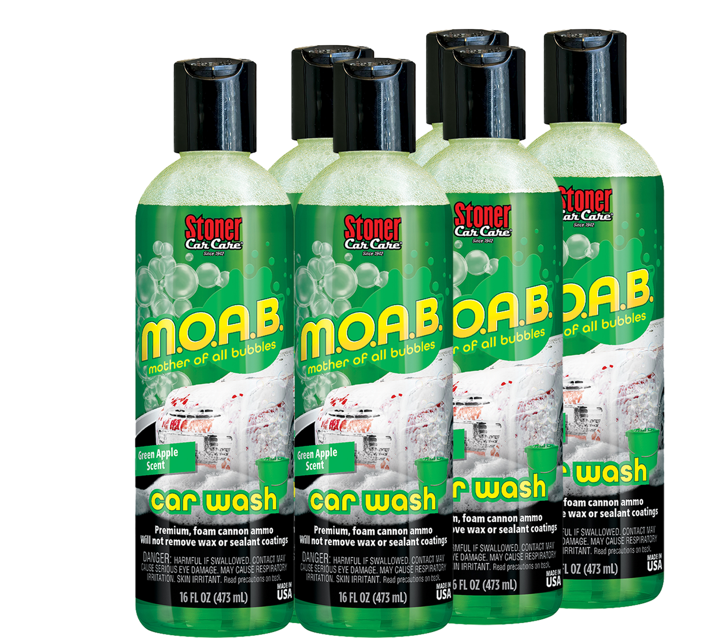 
                  
                    6 Pack of Green Apple Scented Mother Of All Bubbles (M.O.A.B.) Car Wash
                  
                