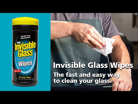 Invisible Glass Premium Glass Cleaning Wipes, 28 Count